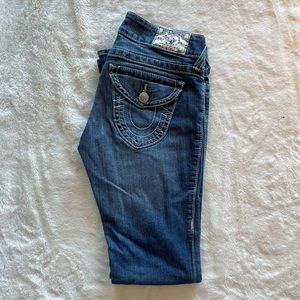 True Religion size 25 boot cut classic quality denim worn once